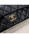 Classic Flap Bag Lambskin Black Champagne Gold Mini - CHANEL - BALAAN 5