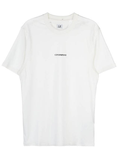 Logo Print Cotton Short Sleeve T-Shirt White - CP COMPANY - BALAAN 1