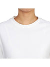 Logo Plaque Cotton Long Sleeve T-shirt White - JIL SANDER - BALAAN 7