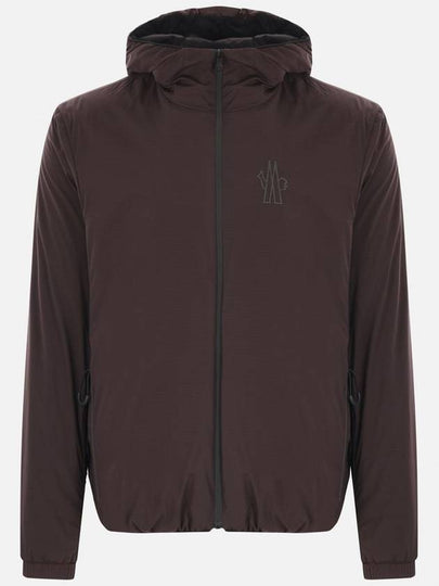 Men's Bissen Zip-Up Hoodie Dark Brown - MONCLER - BALAAN 2