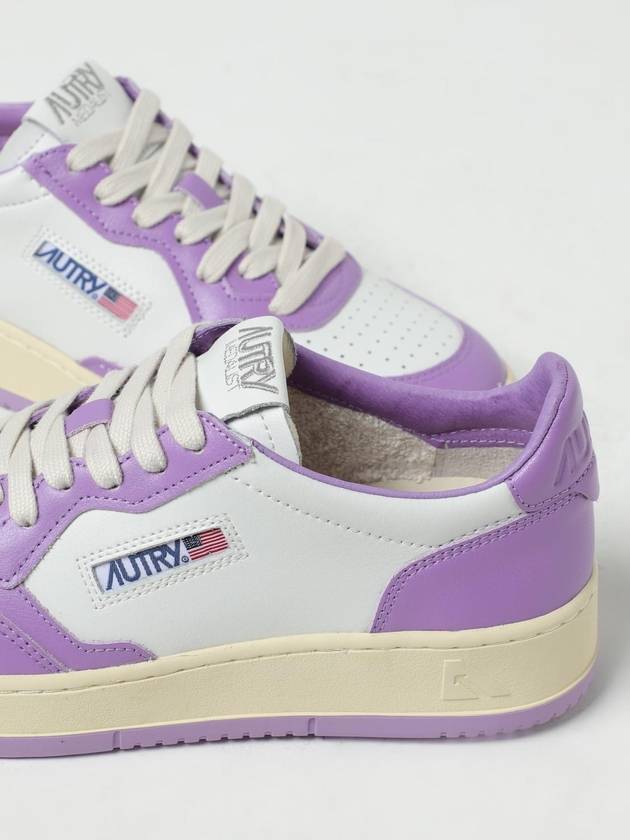 Medalist Leather Low Top Sneakers White Purple - AUTRY - BALAAN 5