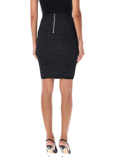 Balmain Monogram 3D Mini Skirt - BALMAIN - BALAAN 2