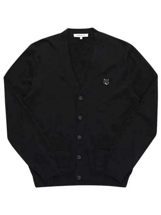 Bold Fox Head Patch Regular Cardigan Black - MAISON KITSUNE - BALAAN 4