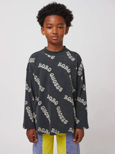 Children s Long Sleeve T Shirt Wavy Bobo Choses all over B125AC002 - BOBO CHOSES - BALAAN 1