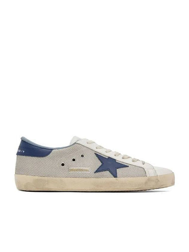 Blue Superstar Low Top Sneakers Light Silver - GOLDEN GOOSE - BALAAN 1