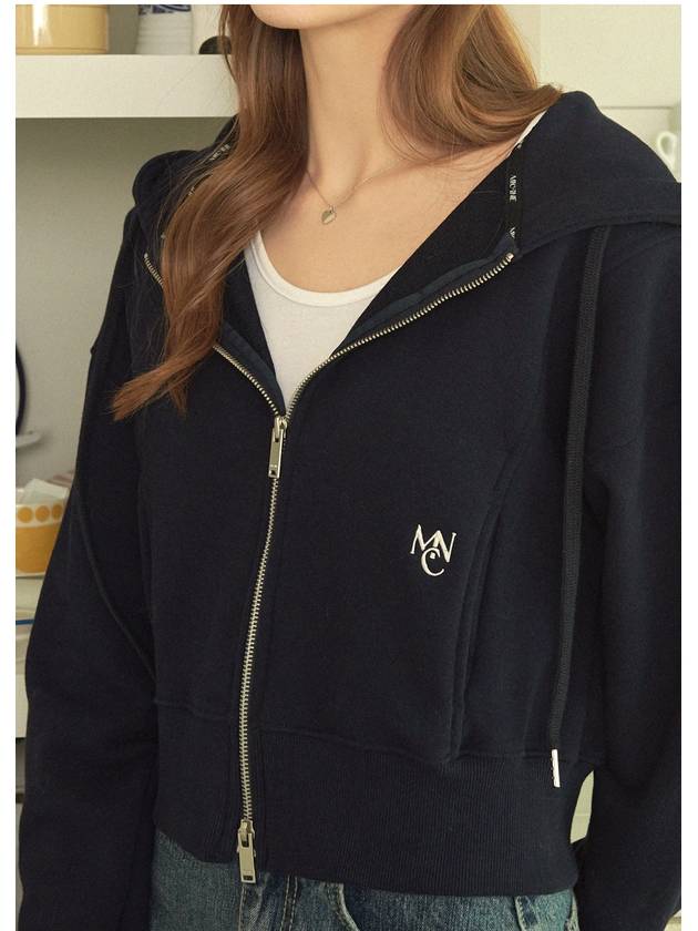 Vanilla Logo Line Point Hooded Jacket Navy - MICANE - BALAAN 7