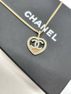 CC Logo Two-Tone Heart Pendant Necklace Gold - CHANEL - BALAAN 9