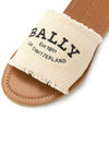 Embroidered Logo Bianca Flat Fabric Slippers Beige - BALLY - BALAAN 8