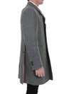 Men's Plannel Tonal 4 Bar Wool Cashmere Single Coat Medium Grey - THOM BROWNE - BALAAN 3