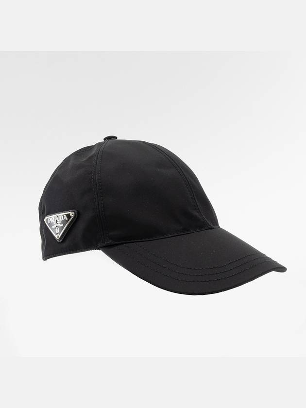 Triangle Logo Re Nylon Ball Cap Black - PRADA - BALAAN 2