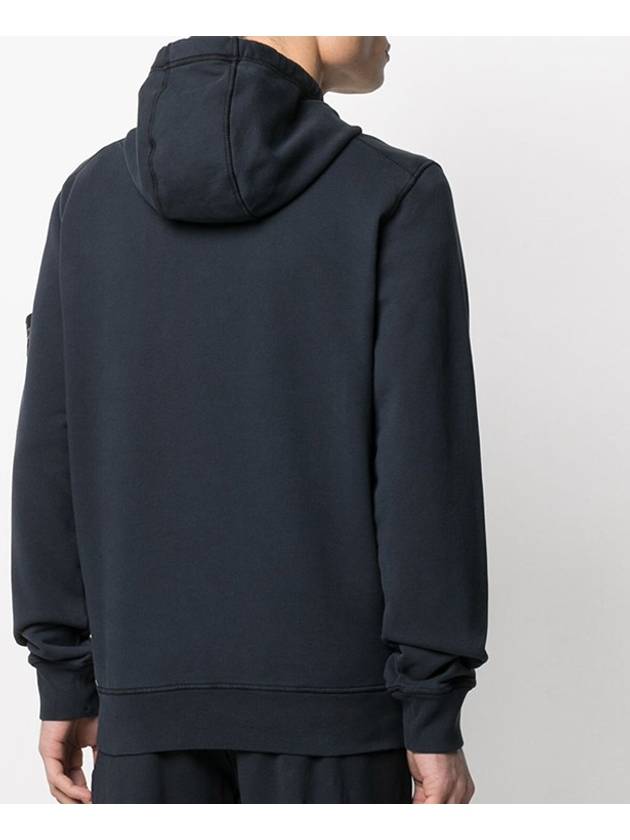 Wappen Patch Cotton Hoodie Navy - STONE ISLAND - BALAAN 5