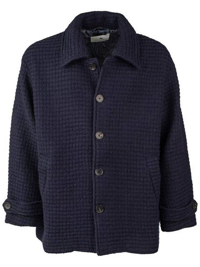 button-down virgin wool jacket navy - ETRO - BALAAN 2