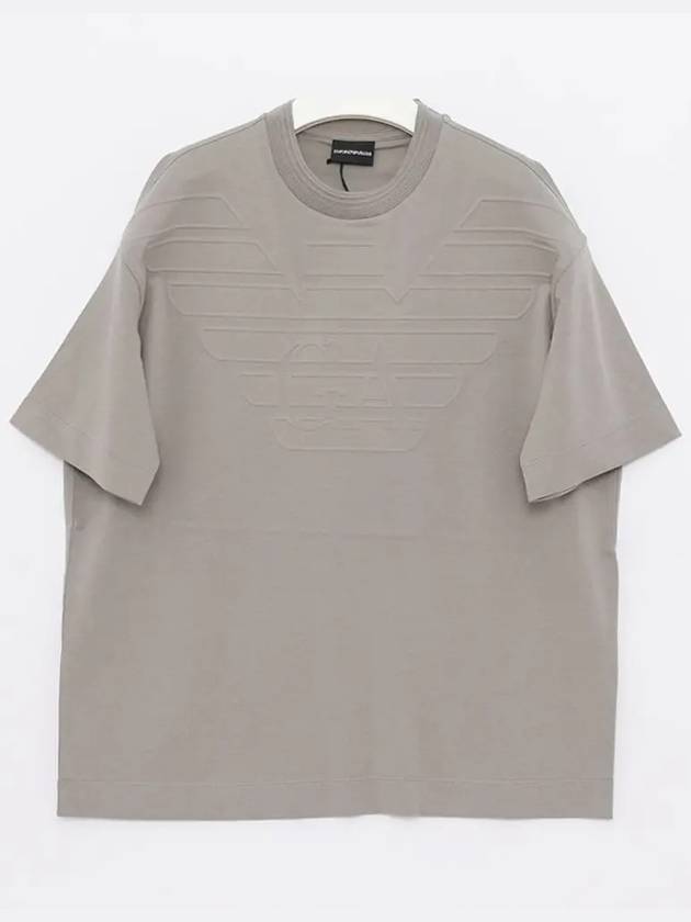 Heavy Jersey Logo Short Sleeve T-Shirt Grey - EMPORIO ARMANI - BALAAN 2