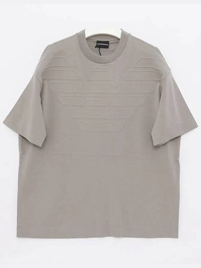 Heavy Jersey Logo Short Sleeve T-Shirt Grey - EMPORIO ARMANI - BALAAN 2