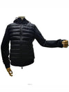 Women's Knit Mix Padded Jacket Black - MONCLER - BALAAN 3