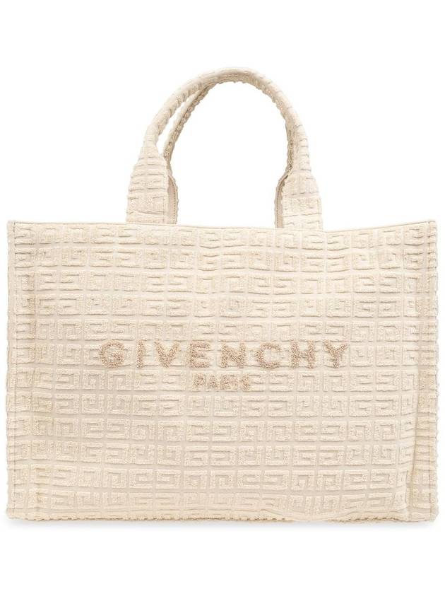 4G Medium Cotton Terry Tote Bag Ivory - GIVENCHY - BALAAN 2