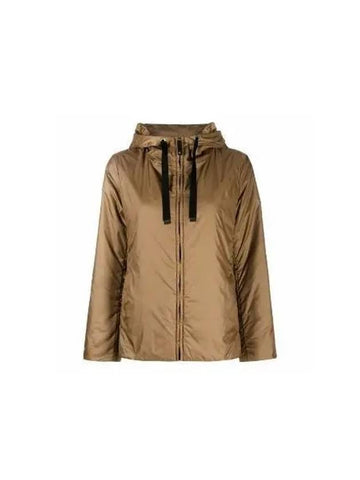 GREENH 94860134 051 94860134600 Green water repellent padded hooded jacket 909799 - MAX MARA - BALAAN 1