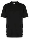 Lens Side Pocket Short Sleeve T-Shirt Black - CP COMPANY - BALAAN 2