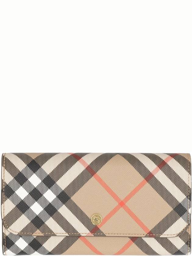 Check Continental Long Wallet Beige - BURBERRY - BALAAN 9