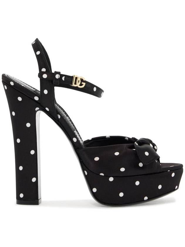 "keira polka dot satin platform sandals - DOLCE&GABBANA - BALAAN 1