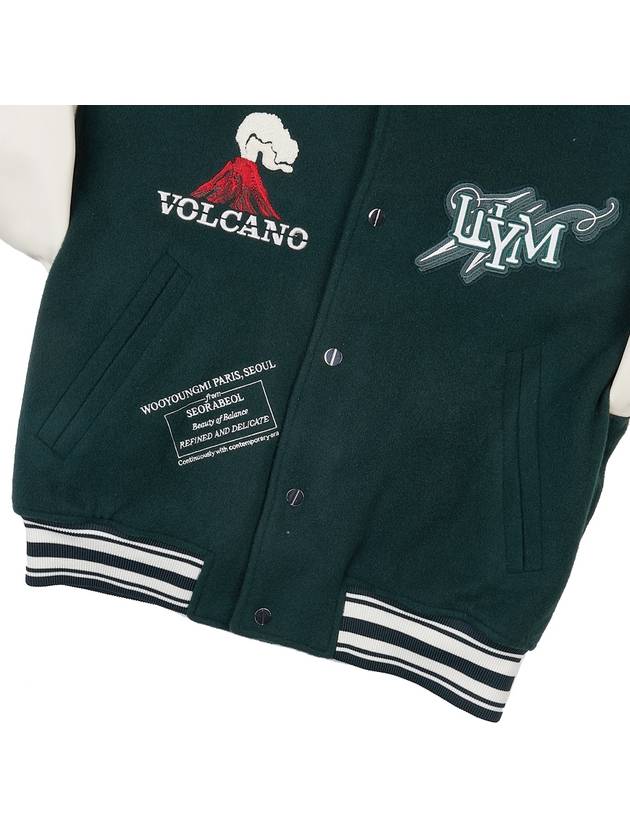 Volcano Varsity Bomber Jacket Green - WOOYOUNGMI - BALAAN 11