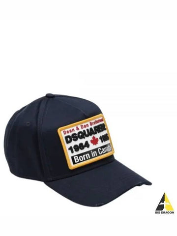 Logo Baseball Cap Hat Navy BCM055205C00001 - DSQUARED2 - BALAAN 1