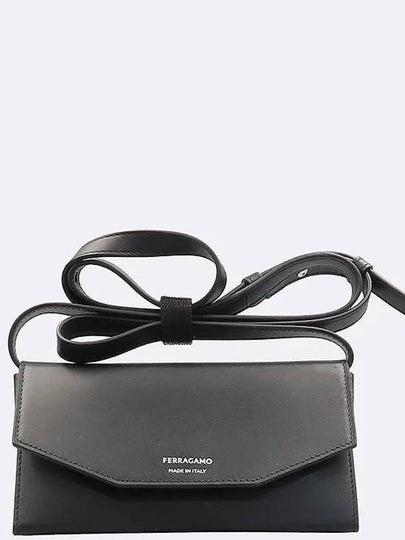 Ferragamo 24 1550 Black Leather Mini Cross Bag - SALVATORE FERRAGAMO - BALAAN 2