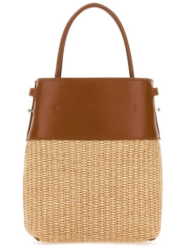 Raffia Leather Micro Tote Bag Beige - CHLOE - BALAAN 4