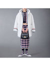 Shearling Oversized Hooded Coat Grey White - THOM BROWNE - BALAAN 4