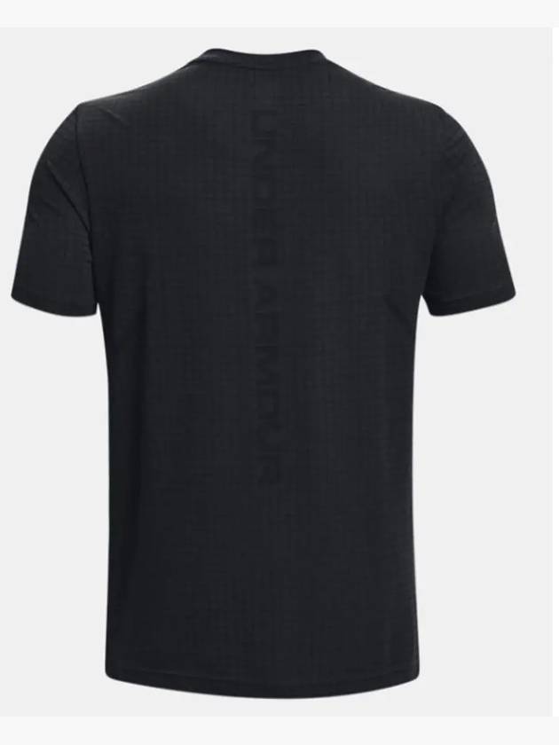 Men's UA Seamless Grid Short Sleeve T Shirt Black - UNDER ARMOUR - BALAAN 3