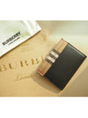 Check two tone card holder wallet brown unisex - BURBERRY - BALAAN 6