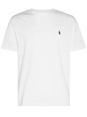 Men's Embroidery Logo Pony Classic Fit Short Sleeve T-Shirt White - POLO RALPH LAUREN - BALAAN 1