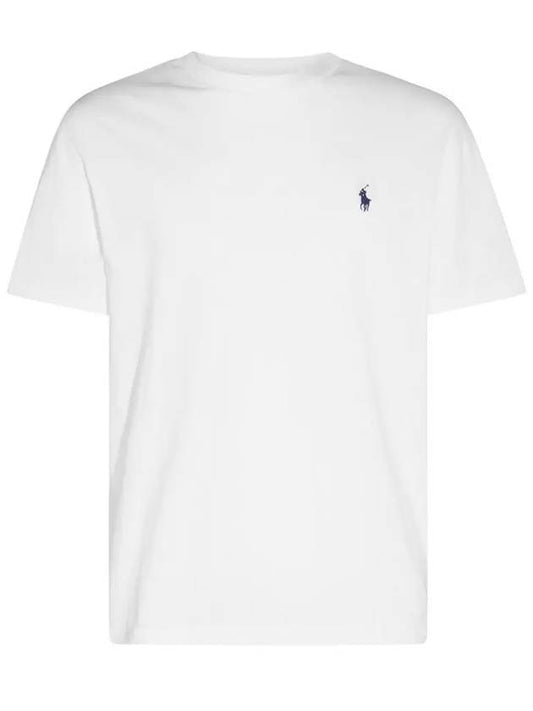 Men's Embroidery Logo Pony Classic Fit Short Sleeve T-Shirt White - POLO RALPH LAUREN - BALAAN 1