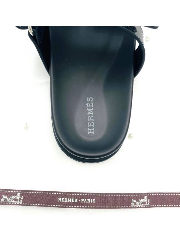 Chypre Calfskin Sandals Black - HERMES - BALAAN 6