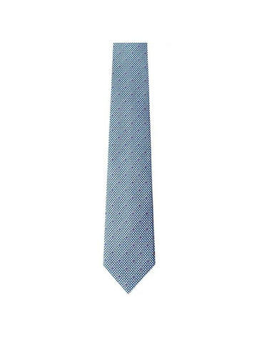 Gancini Print Silk Tie Blue - SALVATORE FERRAGAMO - BALAAN 1