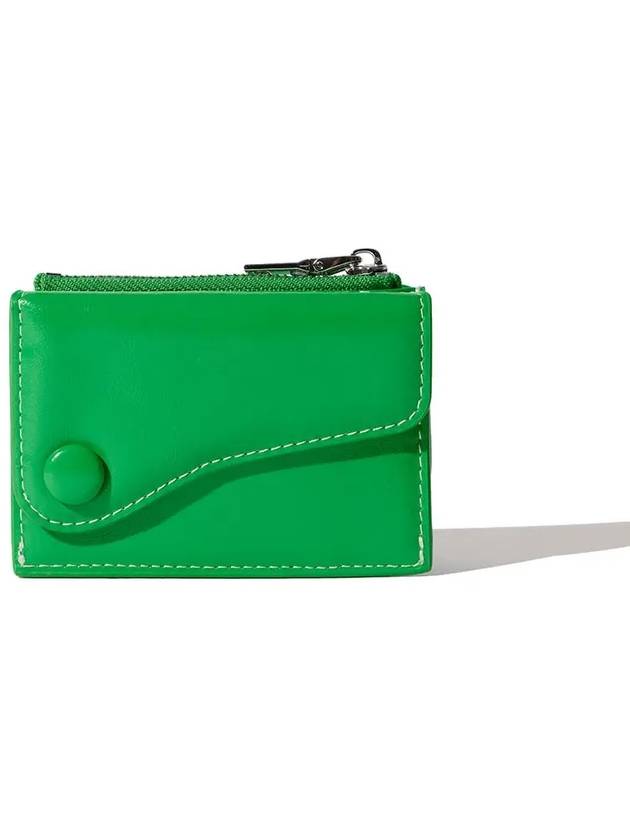 Dot saddle key ring coin zipper business card holder card holder green - LE MASQUE - BALAAN 4