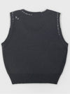 Linen Knit Vest Stitched by Hand CHARCOAL women s top - RUBATI - BALAAN 3