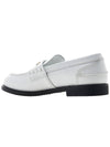 Brushed Leather Penny Loafers White - MIU MIU - BALAAN 4