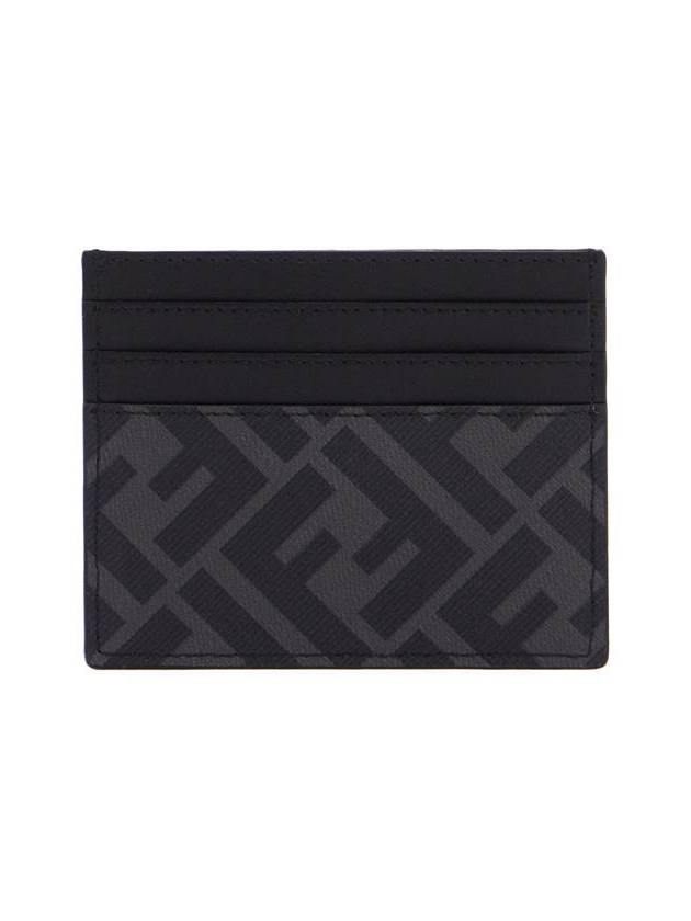 Daigonal Card Wallet Grey - FENDI - BALAAN 3