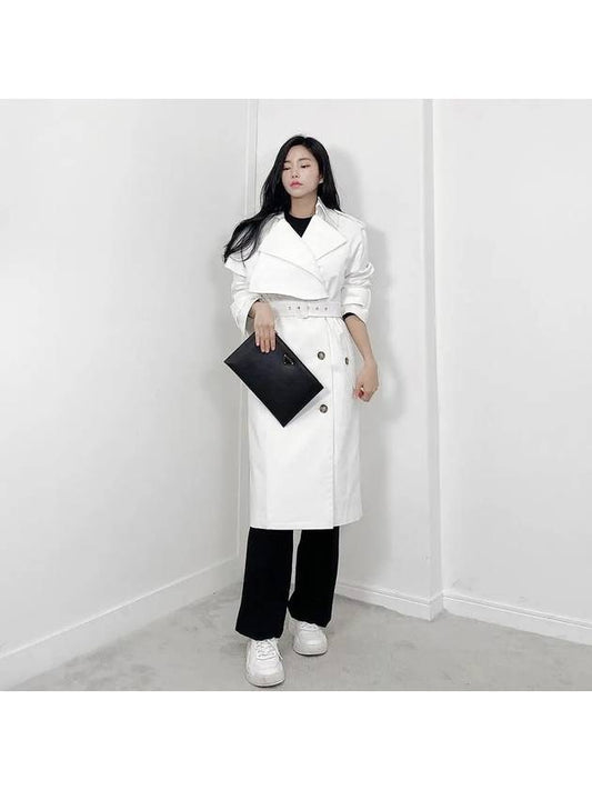 SS Double Breasted Trench Coat White 2841MDC06 207112 - MSGM - BALAAN 1