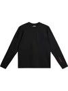 Alonso Crew Neck Long Sleeve T-Shirt Black - J.LINDEBERG - BALAAN 2