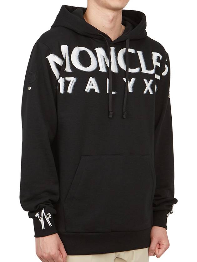 Logo Print Hoodie Black - MONCLER - BALAAN 4