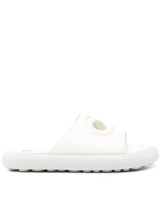 Twins Textile Leather Slide Slipper White - CAMPER - BALAAN 2