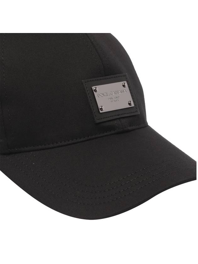 DG Logo Plaque Ball Cap Black - DOLCE&GABBANA - BALAAN 3