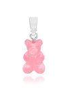 Nostalgia Bear Classic Bubblegum Silver Pendant Charm - CRYSTAL HAZE - BALAAN 1