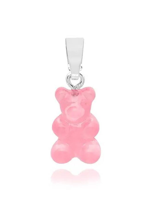 Nostalgia Bear Classic Bubblegum Silver Pendant Charm - CRYSTAL HAZE - BALAAN 1