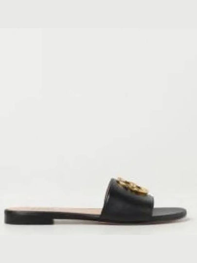 Metal Logo Slippers Black - BALLY - BALAAN 2