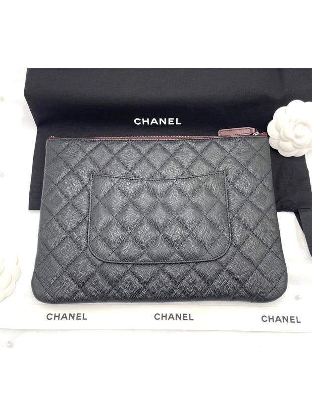 Classic Clutch Caviar Black New Medium Silver A82545 - CHANEL - BALAAN 6