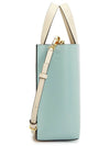 Museo Leather Logo Mini Tote Bag Light Blue - MARNI - BALAAN 4