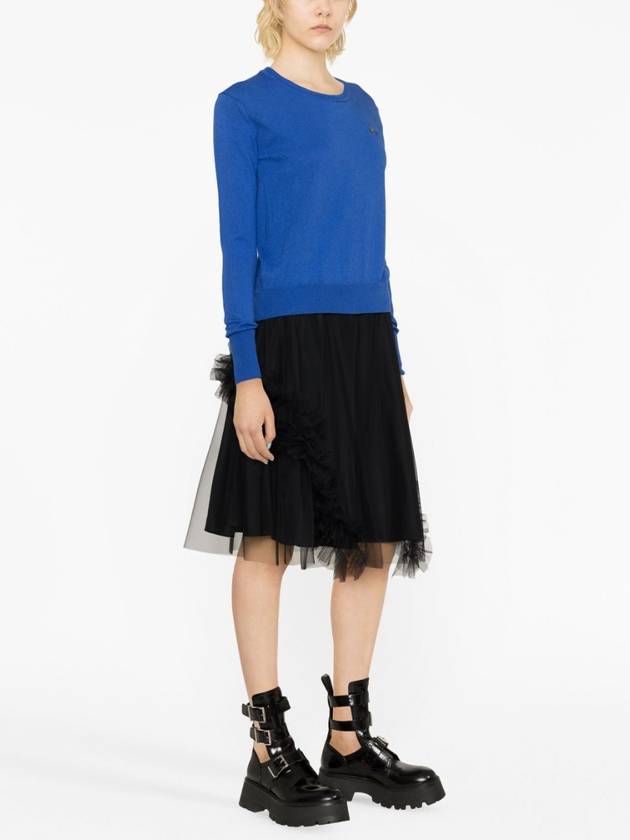 ORB Embroid Logo Knit Top Blue - VIVIENNE WESTWOOD - BALAAN 4